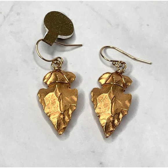 Catherine Page Arrow Head Drop Earrings Gold Filled - Picture 4 of 4